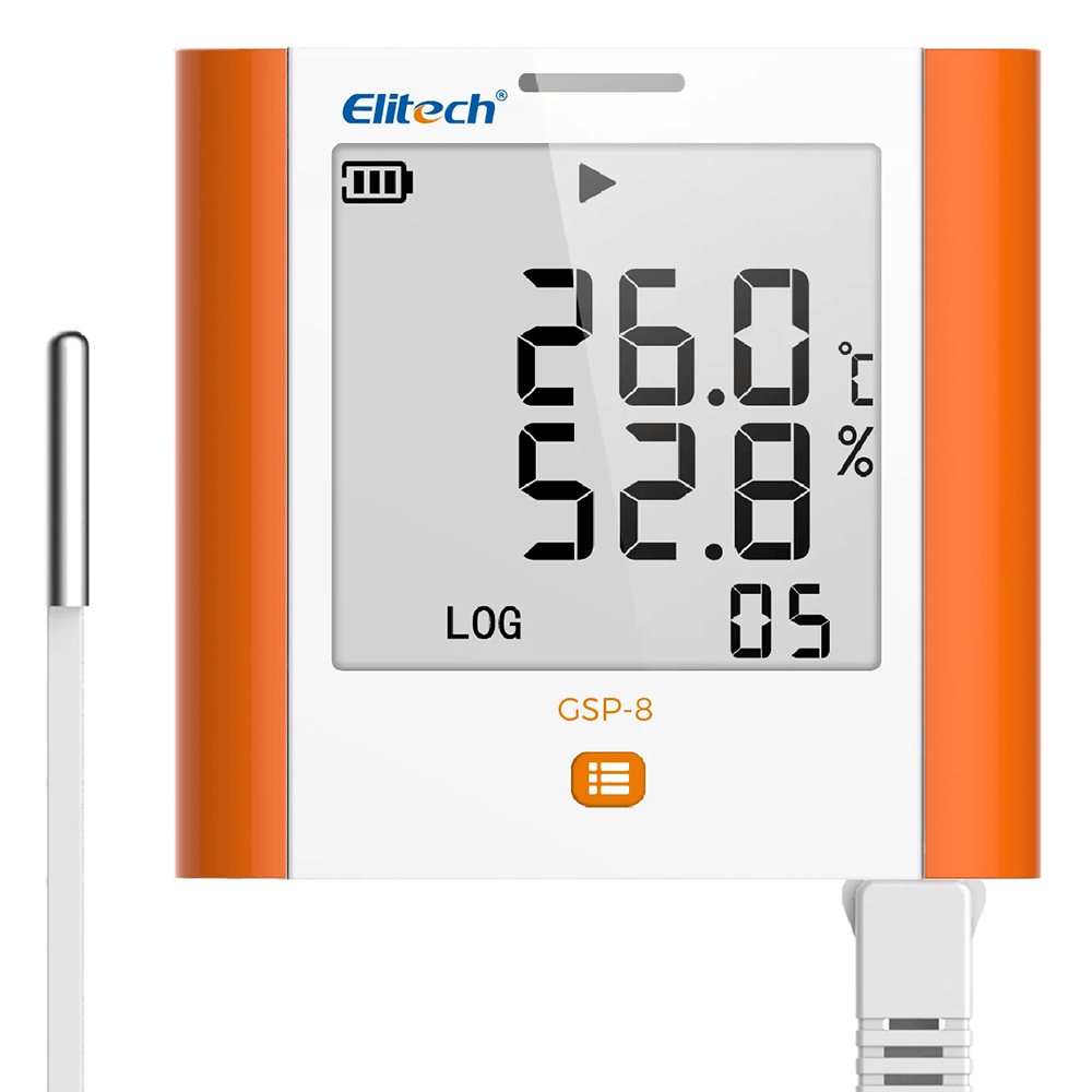 Datalogger Elitech GSP-8 con sonda de Temperatura y Humedad