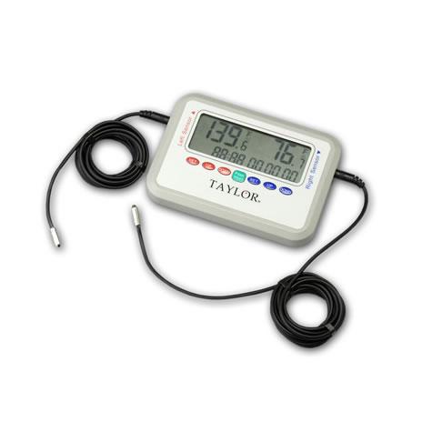 Termómetro Digital Taylor 1442 con Dos Sondas y Alarma